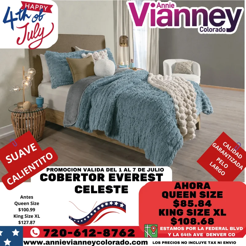 Cobertor Everest Celeste