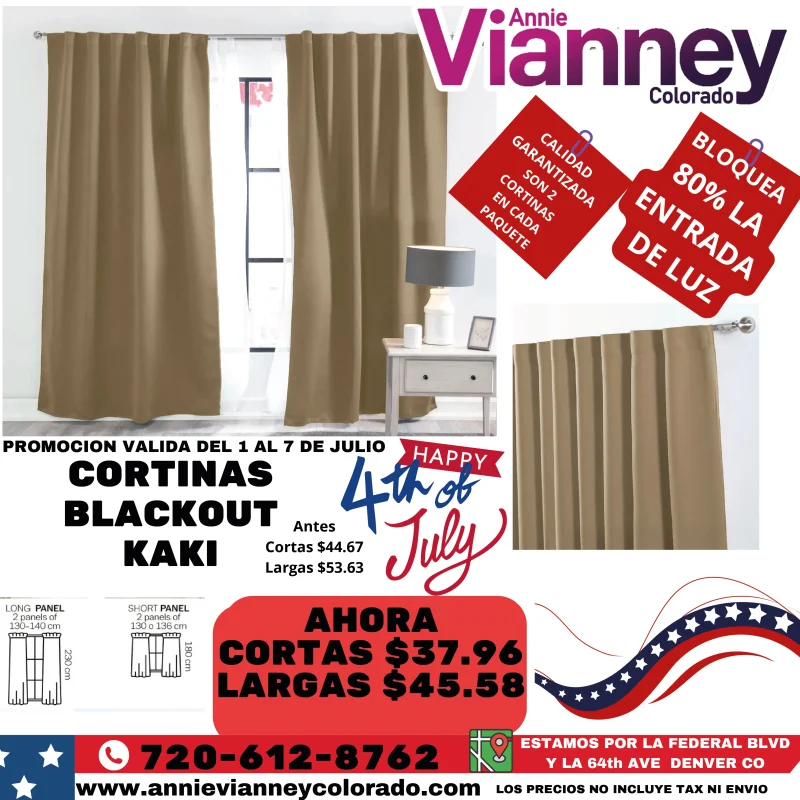 Cortinas Blackout Kaki