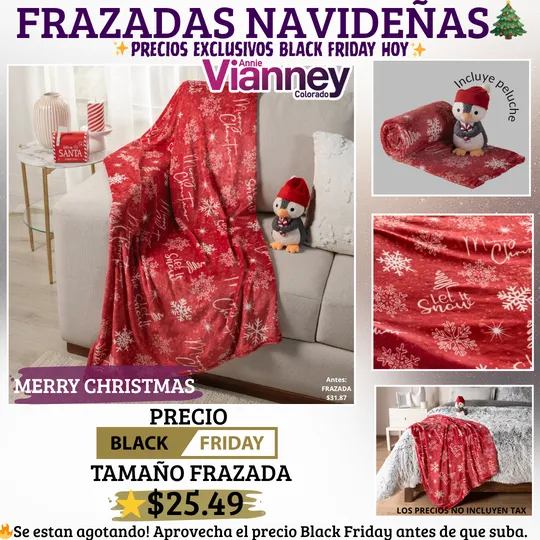 Frazadas Merry Christmas