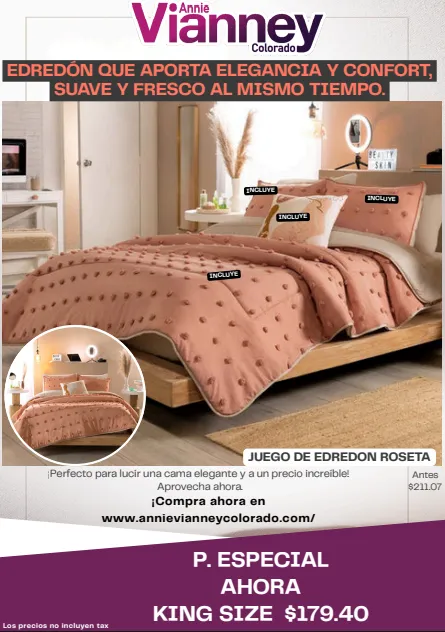 Edredon Roseta - Prom. Primavera