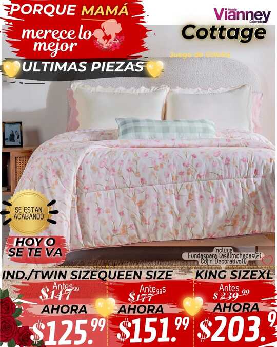 Juego de Colcha Cottage - Prom Madres