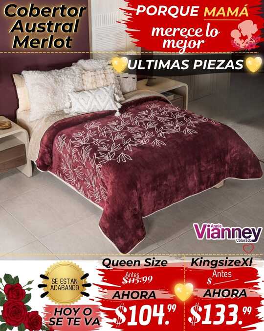 Cobertor Austral Merlot - Prom Madres